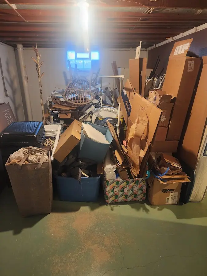 Roll-off dumpster container at job site for Yard Waste Dumpster Rental in Damascus